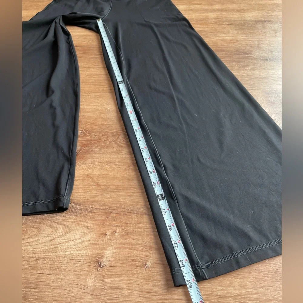 Aerie Offline Real Me Xtra Trouser Pants Small Wide Leg Flare Black High Rise # - Picture 8 of 8